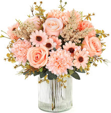 2 Pezzi Fiori Artificiali Fiori Finti per Decorazioni Bouquet Fiori Rose Artific