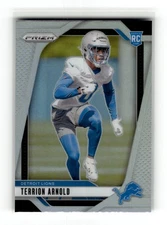 Terrion Arnold 2024 Panini Prizm #389 Rookie Detroit Lions Silver RC