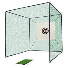 Golf Practice Net Cage Metal Frame Hitting Net Kit Indoor Outdoor 10x10x10ft