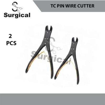 TC Pin Wire Cutter 7'' Double Action | Black 2 Pcs | Orthopedic Instruments