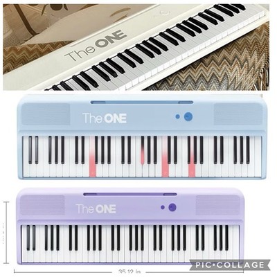 The ONE Smart Digital 61 Lighted Piano Keyboard 64 Polyphony 256 Tones- 3 Colors