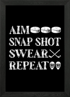 Flügelspieler Eishockeyspieler gerahmtes Wandbild Poster Leinwanddruck Bild