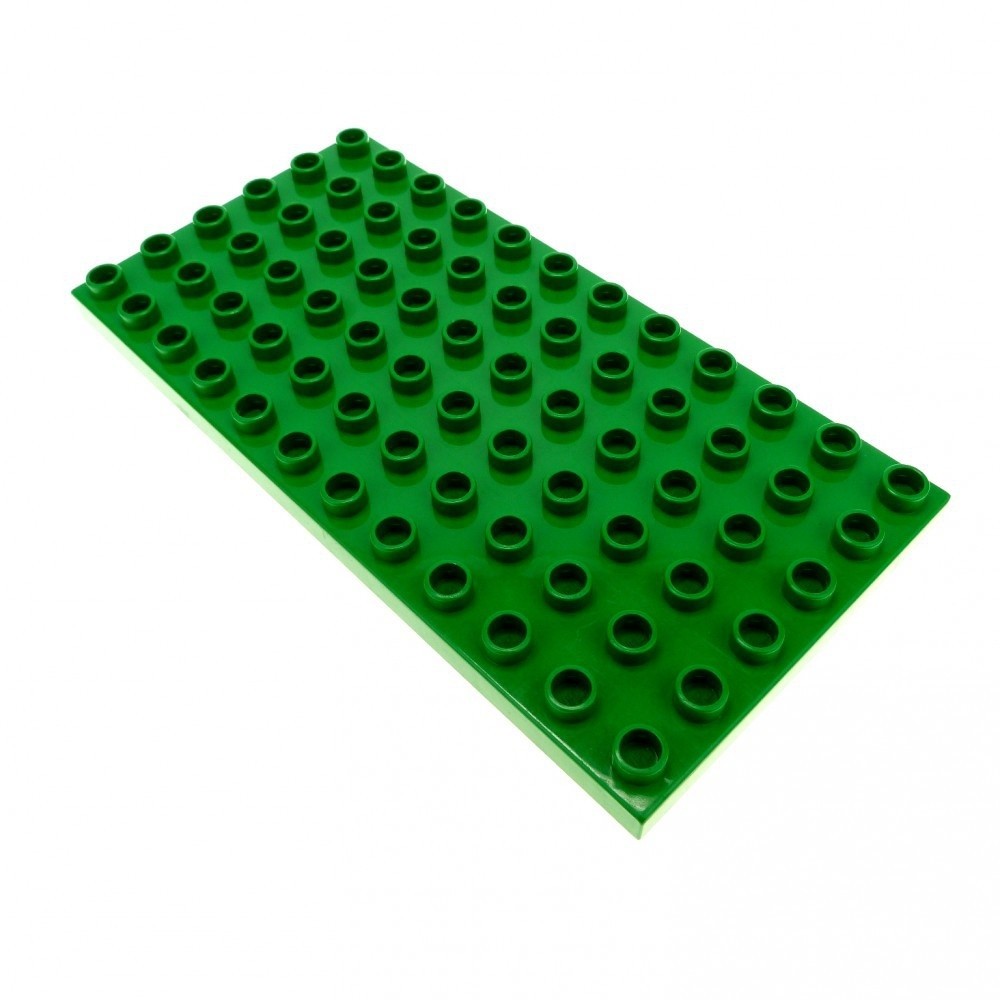 1x Lego Duplo Building Plate B-Ware Worn 6x12 Green 419628 18921 4196