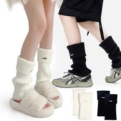 Women's Sequin Knit Leg Warmers - Soft Plush Winter Socks For Kawaii Y2K Fashion