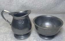 Vintage Wilton Armetale RWP Pewter Creamer and Open Sugar Bowl Set Made In USA