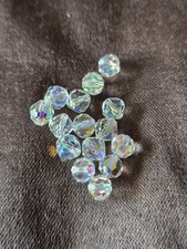 Lot of 15 Swarovski Clear Crystal Round Beads, 6mm