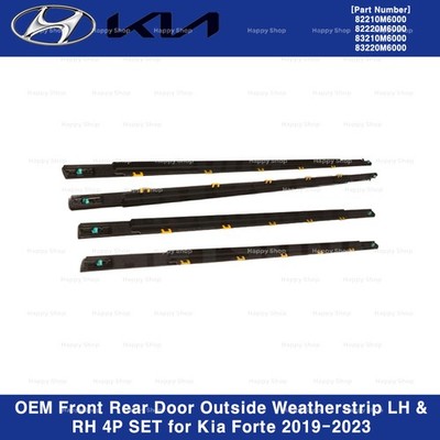 ウェア KI0-Y58-601 OEM Front Rear Door Outside Weatherstrip LH & RH 4P SET for Kia