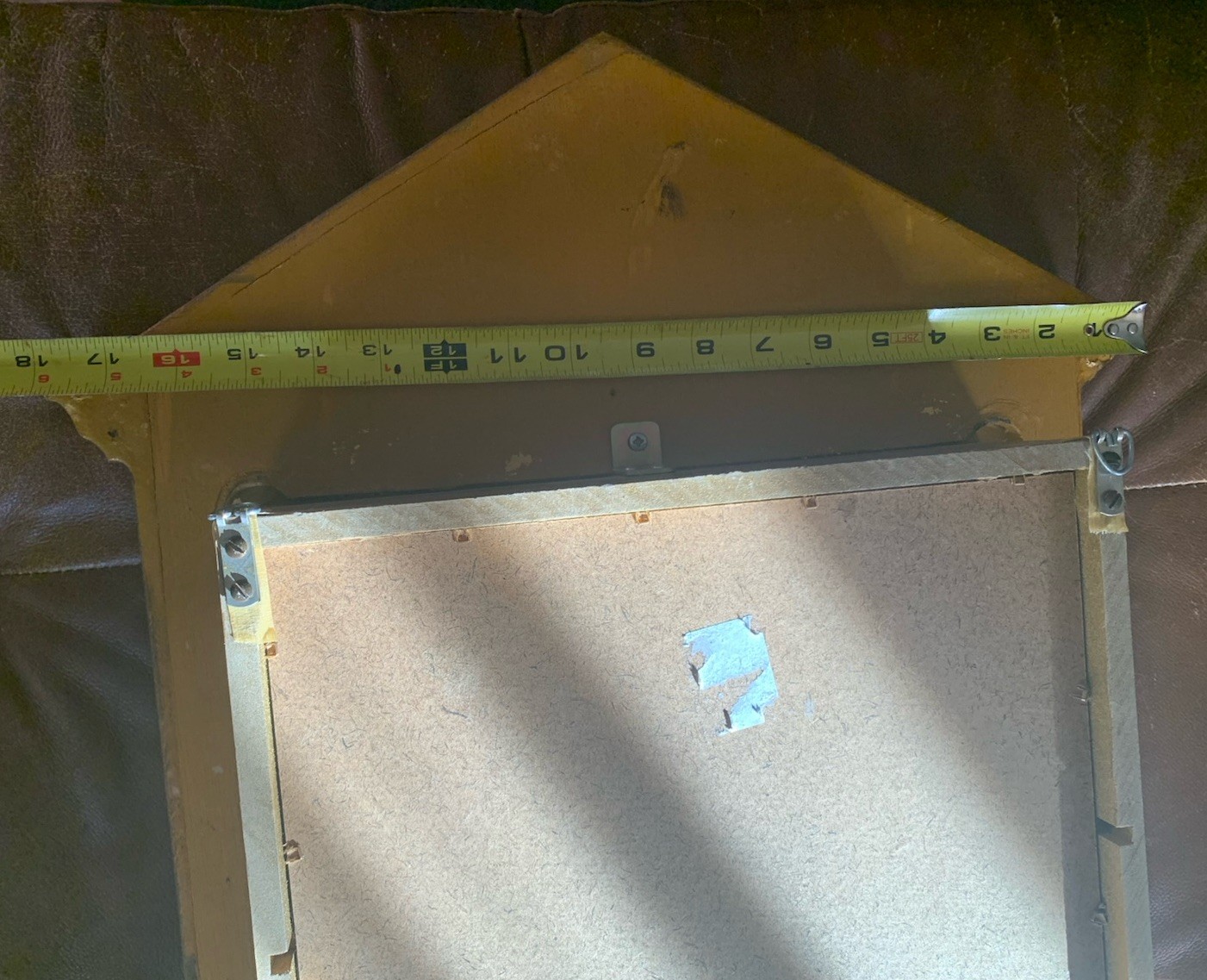 Italian Gold Greek Pediment Display Case Curio Cabinet Shelves w/Mirrored Back