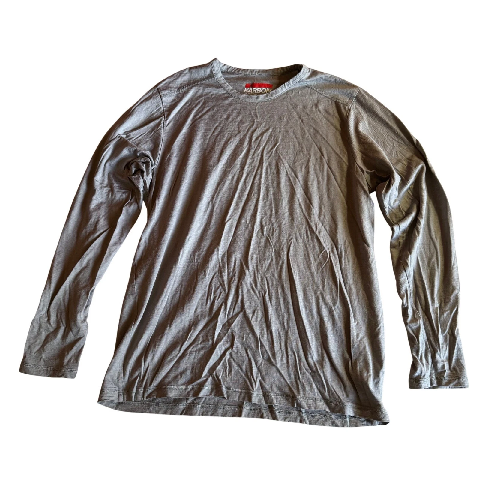 Karbon Mens 100% Merino Wool Long Sleeve Base Layer Shirt Grey Large, Pinholes
Opens in a new window