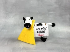 Chick-Fil-A "EAT MOR CHIKIN" Cow w/  YIELD SIGN PLUSH Toy 0212
