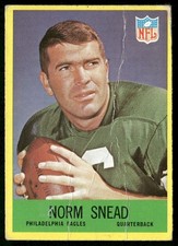Norm Snead 1967 Philadelphia #142 Philadelphia Eagles Low Grade Creases
