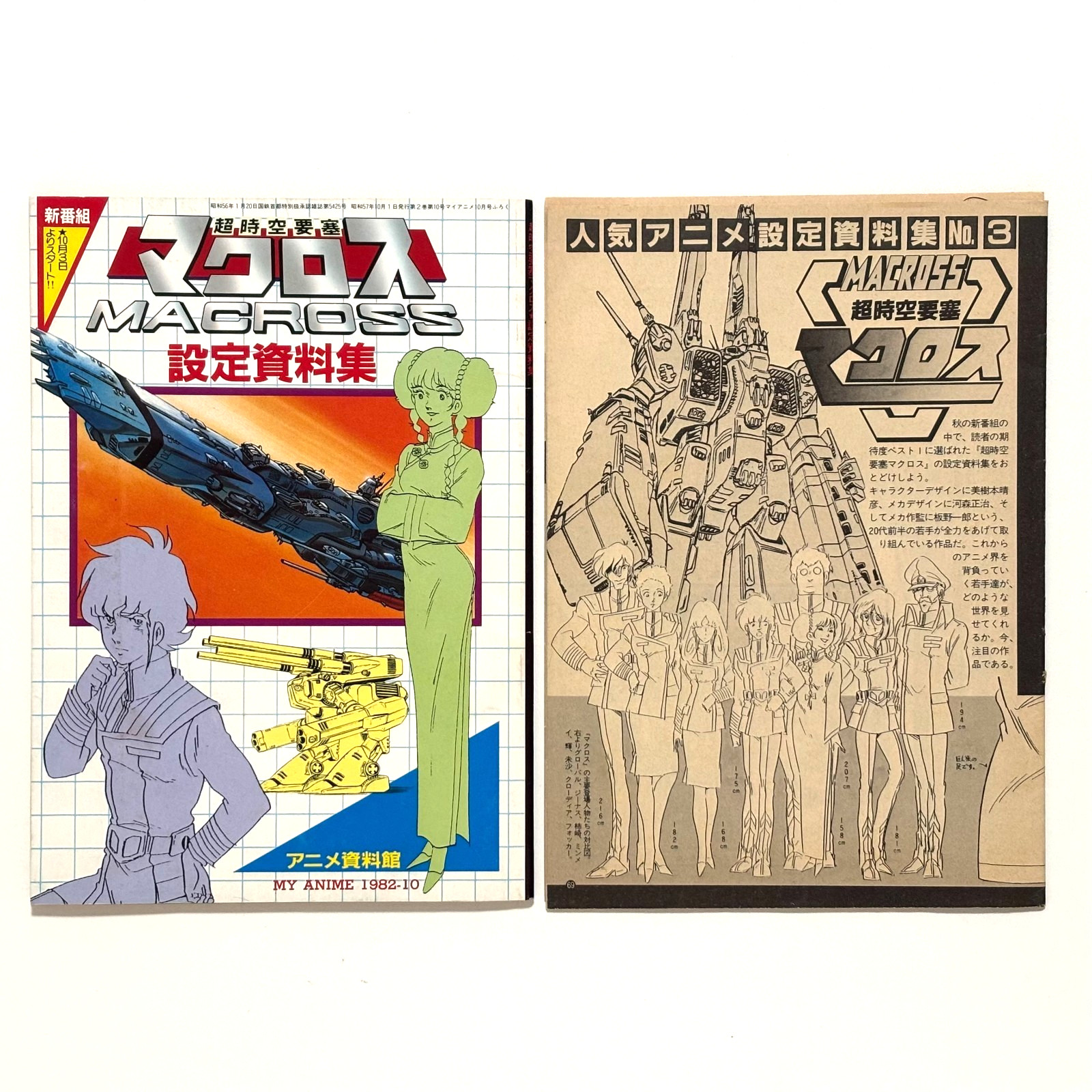 Macross Anime Setting Materials Booklet Lot My Anime 1982 Supplement Japan