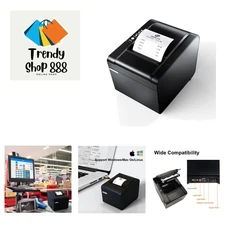 POS Printer, 80mm USB Thermal Receipt Printer, Restaurant Kitchen Printer wit...