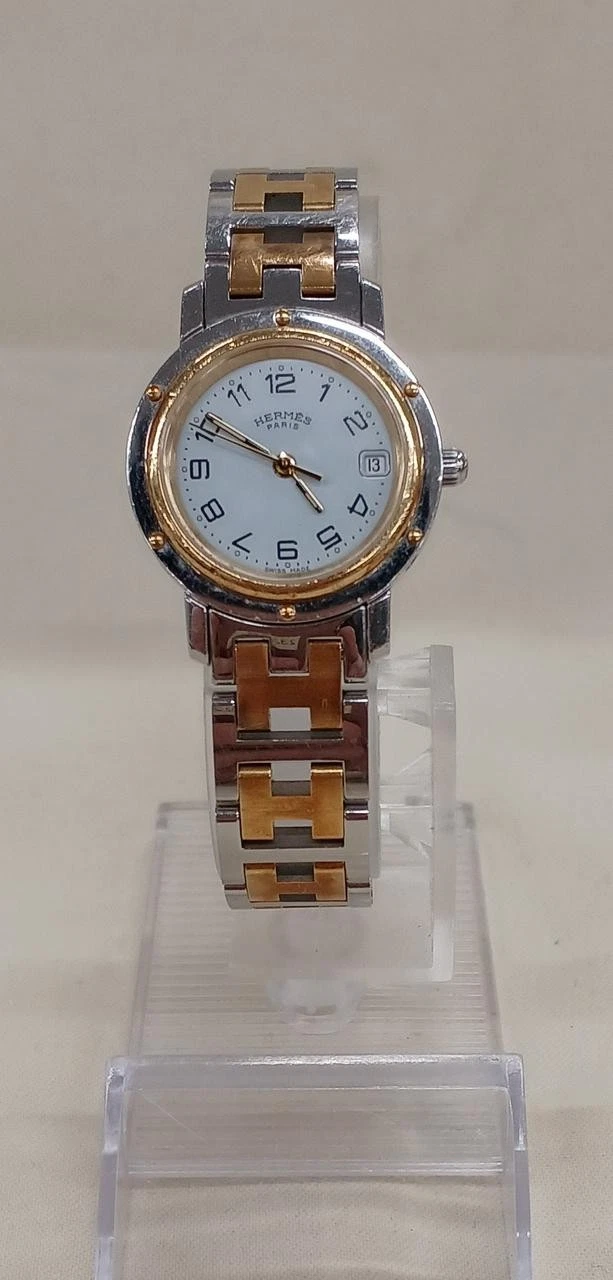 HERMÈS Orologio Hermes CL4 220 Quarzo 13 Link Misura Cinturino 14cm
