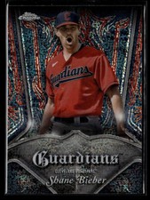 Shane Bieber 2022 Topps Chrome #P-24 Pinstriped