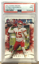 2021 Panini Origins C3 Patrick Mahomes II Catapults PSA Mint 9 Kansas City Chief