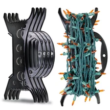 8Pack Christmas Light Storage Holder, All-Purpose Holiday Light Organizer, Black