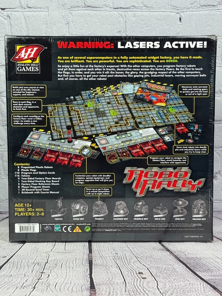 Robo Rally Strategy Board Game Avalon Hill Games Robots Hasbro - Image 2 of 4
