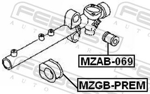 Fits FEBEST MZGB-PREM GROMMET STEERING RACK HOUSING