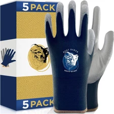 No-Slip Grip Boost Lightweight Work Gloves (PRECISION FIT) Heavy Duty Dipped ...