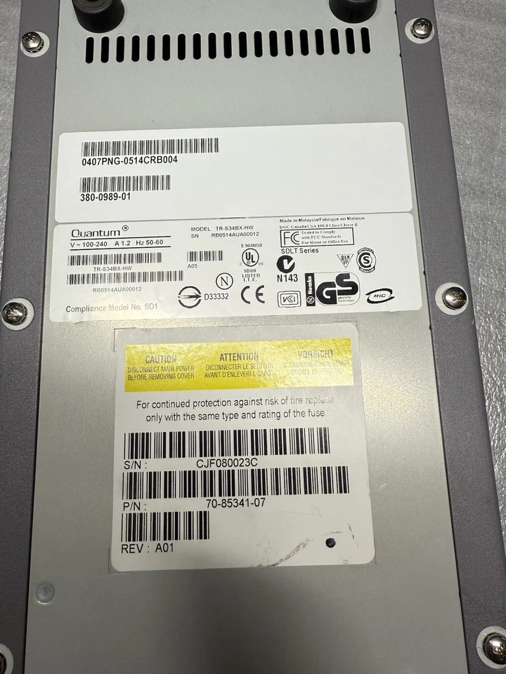 SUN SDLT600 SCSI LVD 380-1377-03 300/600Gb TC-S34BX-HW SDLT 600 SCSI - Image 4 of 4