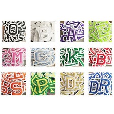 26PCS A-Z Letters Patches Iron on Applique Alphabet Clothing Sewing Badge Decor