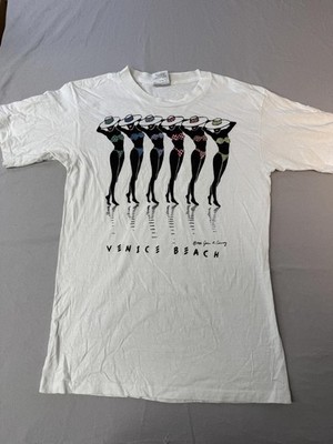 Vintage Venice Beach Bikini Girls T-shirt California 1989 -L