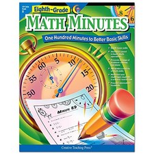 Creative Teaching Press  Eighth-Grade Math Minutes Book - paperback Doug St...
