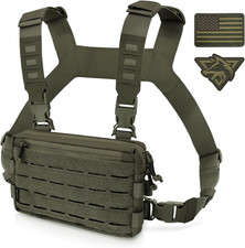 Tactical Chest Rig Pack for Men, Molle Chest Rig Bag