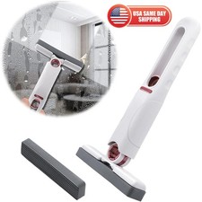 Mcbazel Portable Mini Cleaning Mop with 2 Sponge Heads Squeeze Handle Wet Dry