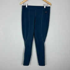 Kerrits Knee Patch Riding Performance Tights Pants Womens XL Blue - Green Fitted
