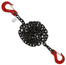 9/32" x 20' Grade 80 Lifting Chain Sling Rigging Safety Latch Hooks Tow Logging