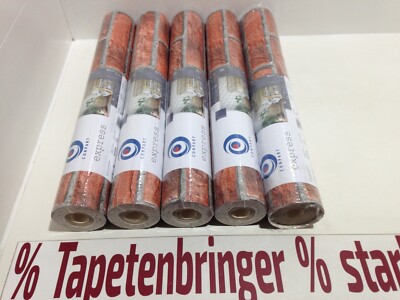 Papiertapete Erismann CONPART 5x 224098 (5Rollen) Klinkeroptik Rot Grau Restpost