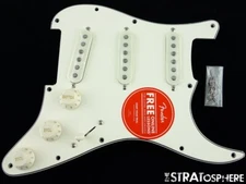 Fender Squier 60s Strat LOADED PICKGUARD Stratocaster Guitar, Prewired Parchment