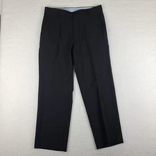 Foot Joy Pants Mens 34x30 Black Straight FJ Performance Tech Golf Chino HEMMED