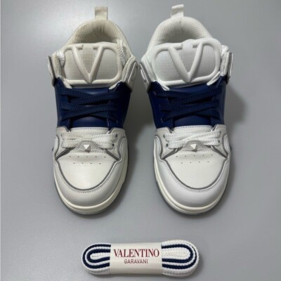 Valentino Garavani Open Skate Sneakers White Blue Men s EU 41/US 8