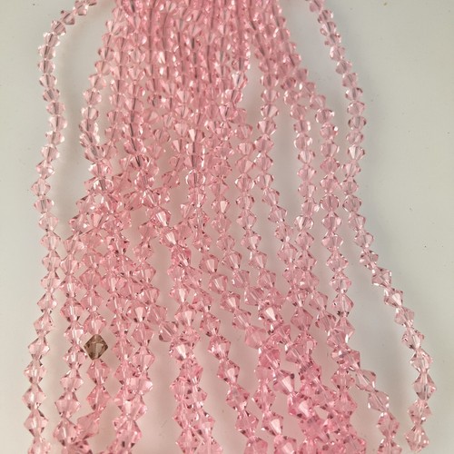 pink glass beads for jewelry making - Picture 2 of 2