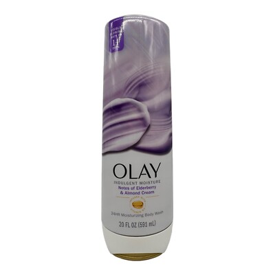 Olay Indulgent Moisture Body Wash Notes of Elderberry & Almond Creme 20 oz