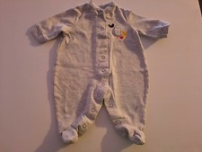 Halloween Infant Footed One-Piece Newborn Gray Long Sleeves Ghost Bat Moon