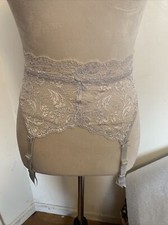 NWT Bolero Paris Vintage Girdle With Garters Silver Lace Size XS