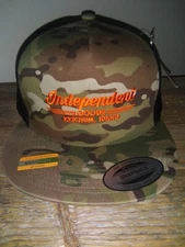 New Camouflage Trucker Hat - Independent Goods Ketchum, Idaho Mountain Town Cap