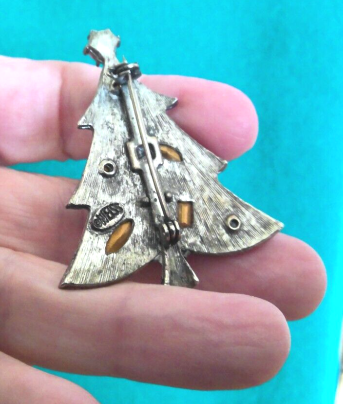 VINTAGE Hardto Find WEISS DESIGNRHINESTONE CHRISTMAS TREE PIN