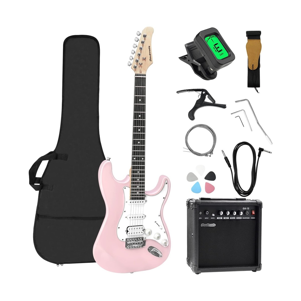 Soulmate Electric Guitar Kit 39 Inch Full Size Beginner