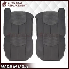 For 2002 Chevy Avalanche 1500 & 2500 Dark Graphite Cloth FULL FRONT Seat Covers