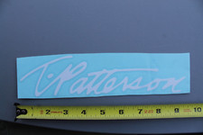 T Patterson Surfboards White Malibu Original VXXLB Vintage Surfing STICKER DECAL