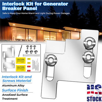 Billet Generator Interlock Kit For GE 100 Amp Panel  Main Gen Breaker US