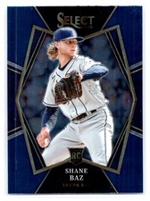 2022 Panini Select Baseball #107 Shane Baz Blue   Tampa Bay Rays