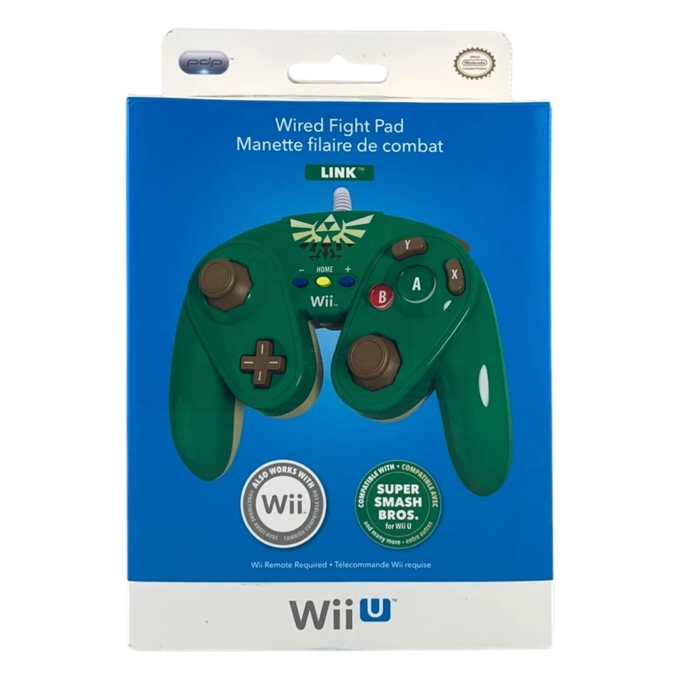 PDP Wired Fight Pad Controller for Wii U Green Link Legend of Zelda Version NEW! - Image 2 of 4
