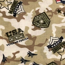United States Military 100% med cotton fabric by the yard #17 Veteran Resources
