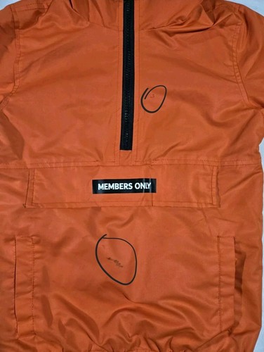 Members Only Sport Half Zip Hooded Lightweight Jacket Orange Boys Size 7 - Picture 8 of 10